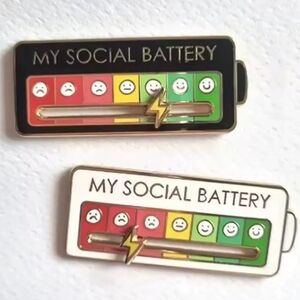 Brand New My Social Battery Pin